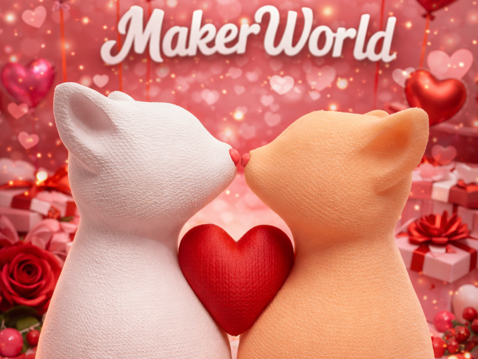 Zwei Katzen, ein Herz - Valentinstag