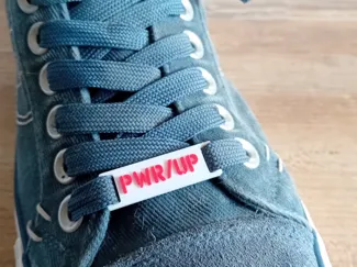 ACDC Pwr/up Tour label for shoelaces