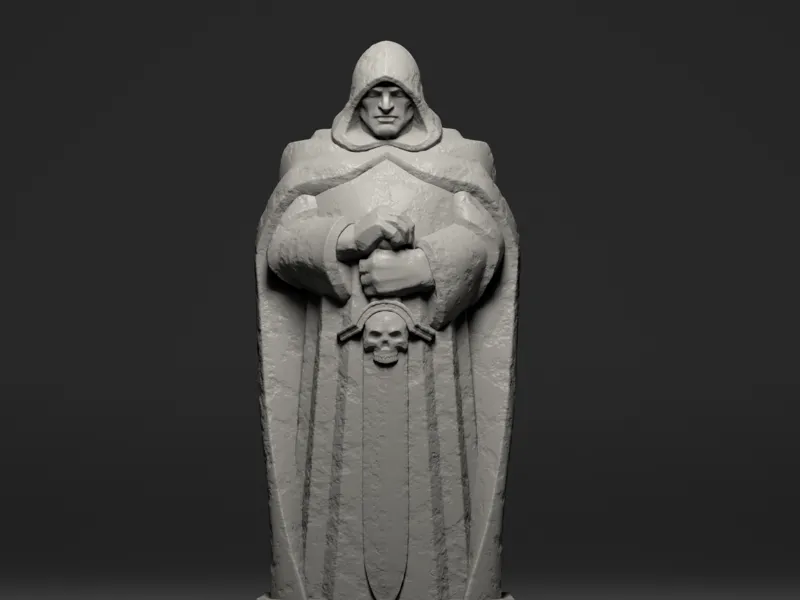 Hooded Guardian Statue 