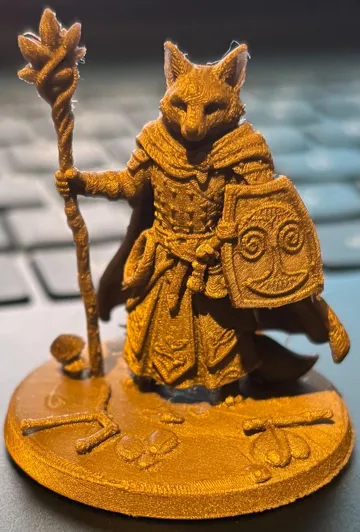 Modelo para impresión 3D: Fen - Male Vulpine Druid — vista de referencia 3