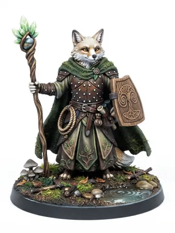 Modelo para impresión 3D: Fen - Male Vulpine Druid — vista de referencia 2