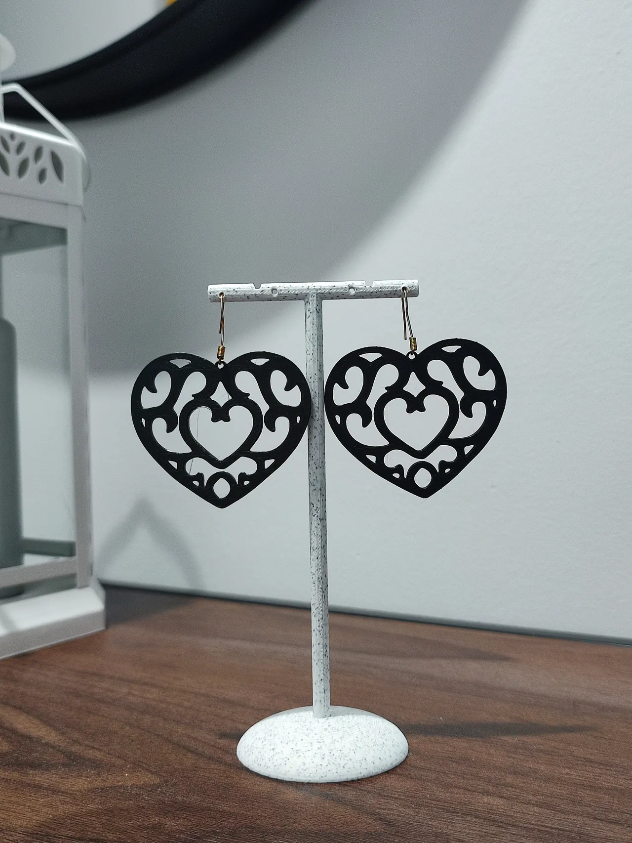 Aretes Corazón de Obsidiana view 2