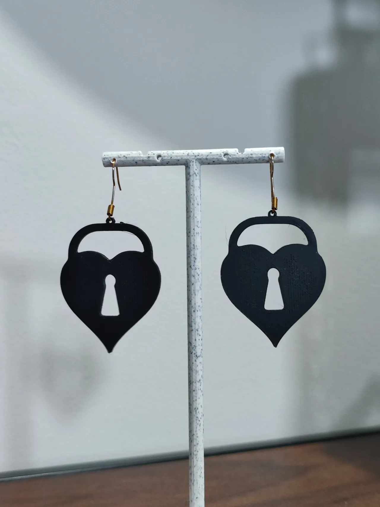 Aretes Keyhole Noir view 3