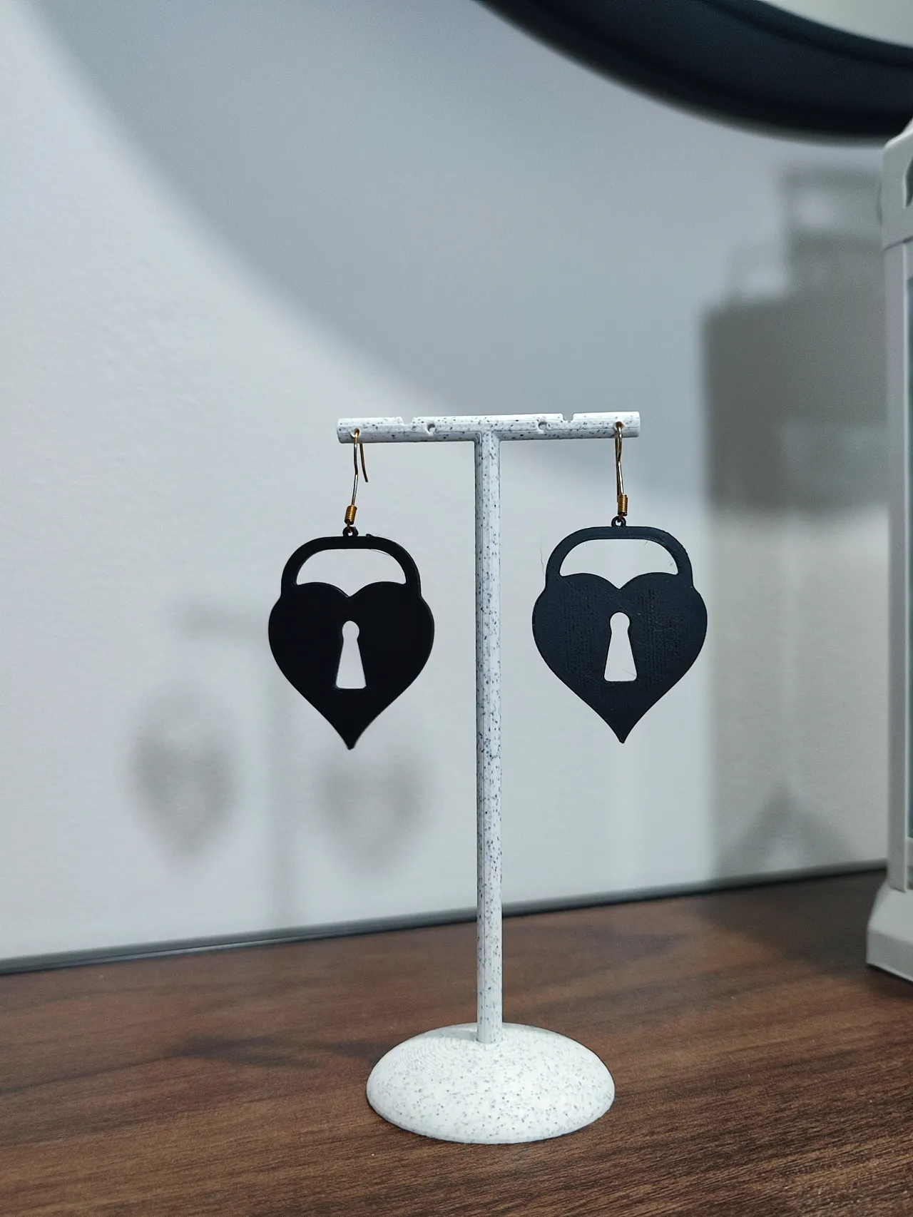 Aretes Keyhole Noir view 2