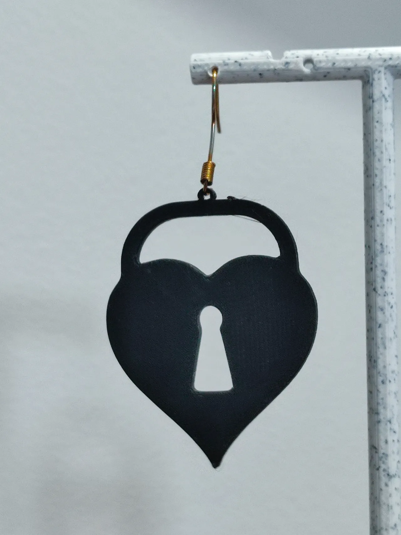 Aretes Keyhole Noir view 4