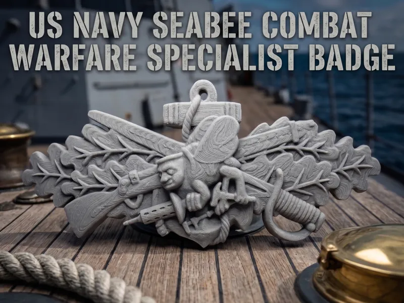 US Navy SeeBee Combat Warfare Specialist Badge