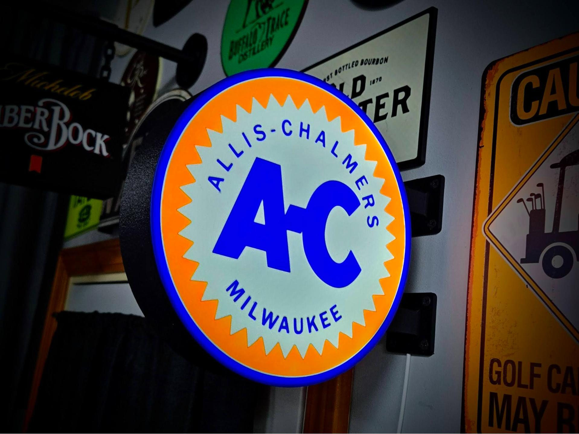 ALLIS CHALMERS ~ 2-Sided Gas Station Lightbox Sign