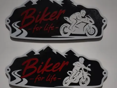 Biker for life schilder