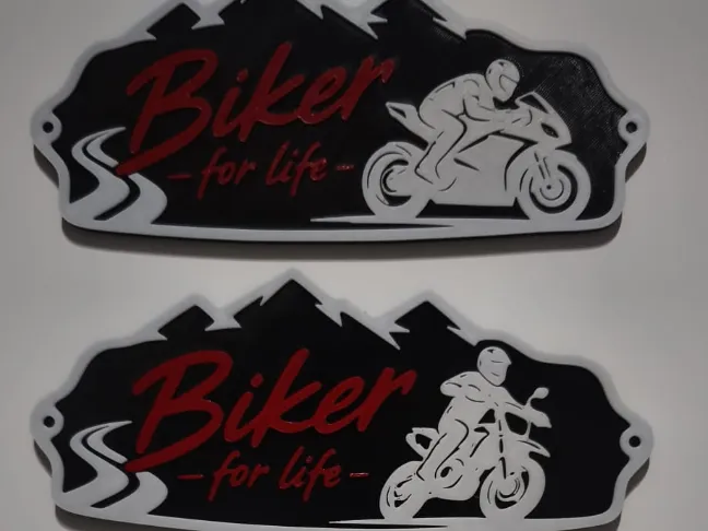 Biker for life schilder