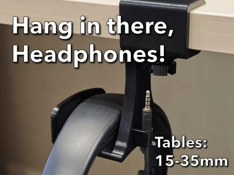 Headphone hanger holder hook