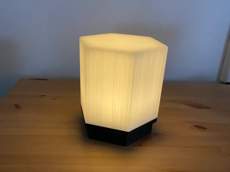 Lamp with a hex base