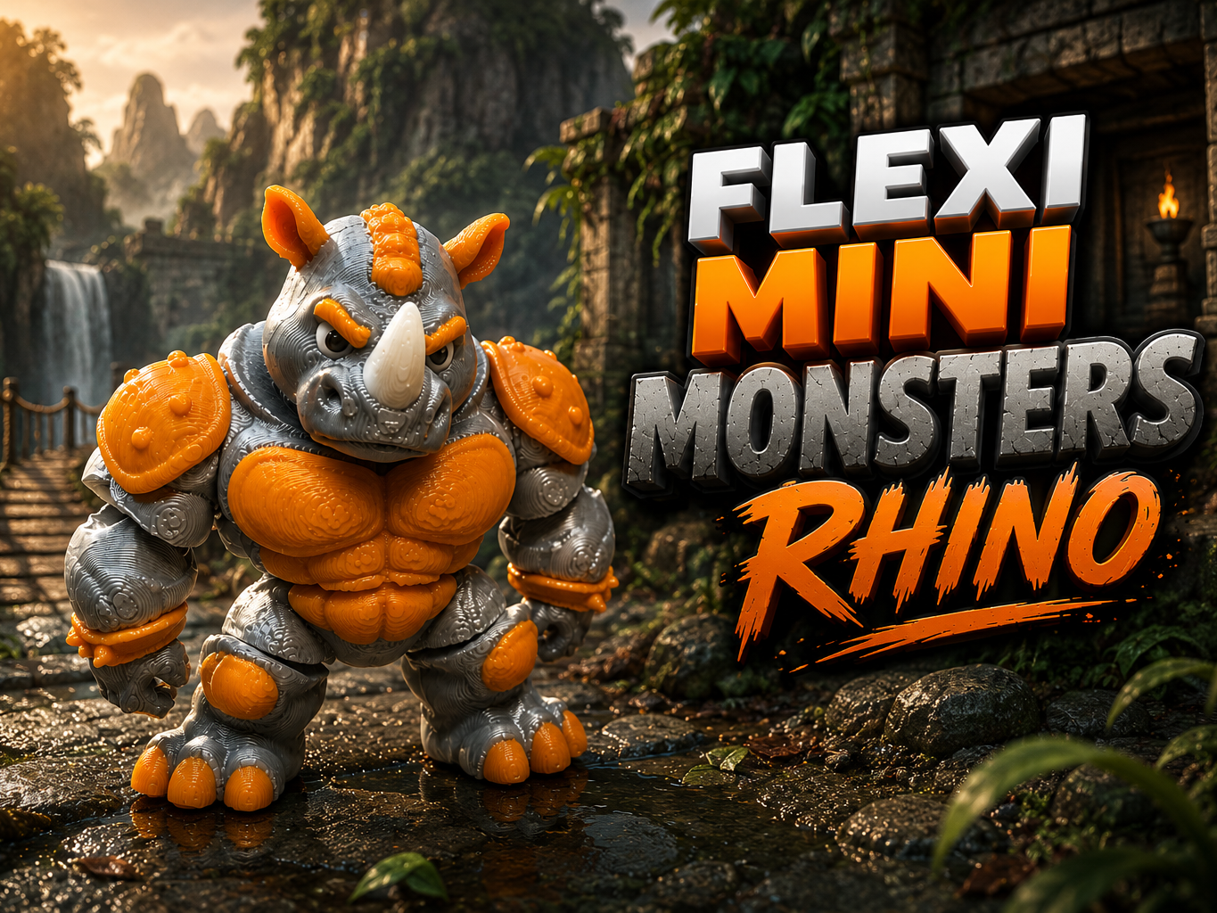 Flexi Mini Monsters: Rhino 3D model