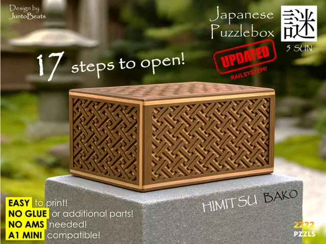 Japanese 17 Step Puzzlebox - Himitsu Bako