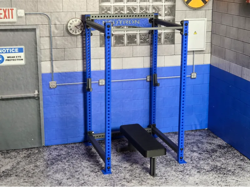 1:10 Scale Squat Power Rack With Bench