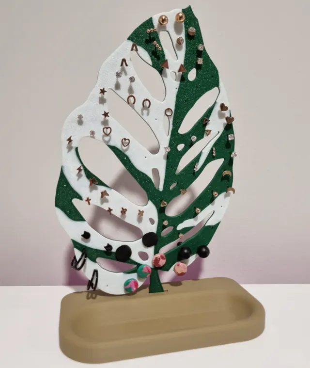 Monstera Leaf Earring Display