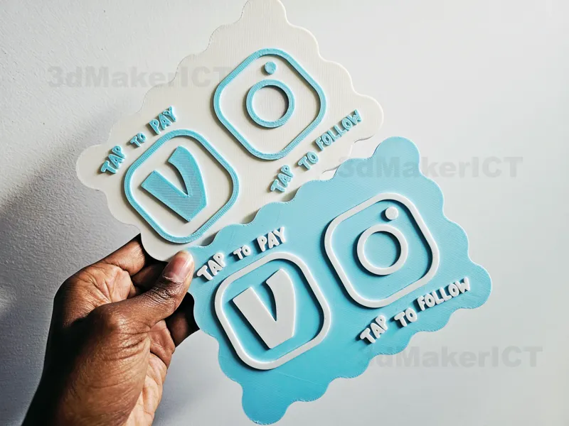 NFC Enabled Venmo Instagram Small Business Sign 