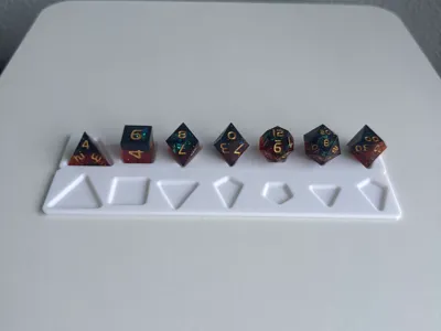 DND Dice Tray (Full Set, 1 Row)