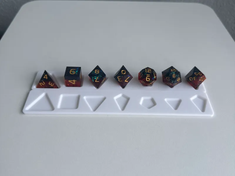 DND Dice Tray (Full Set, 1 Row)