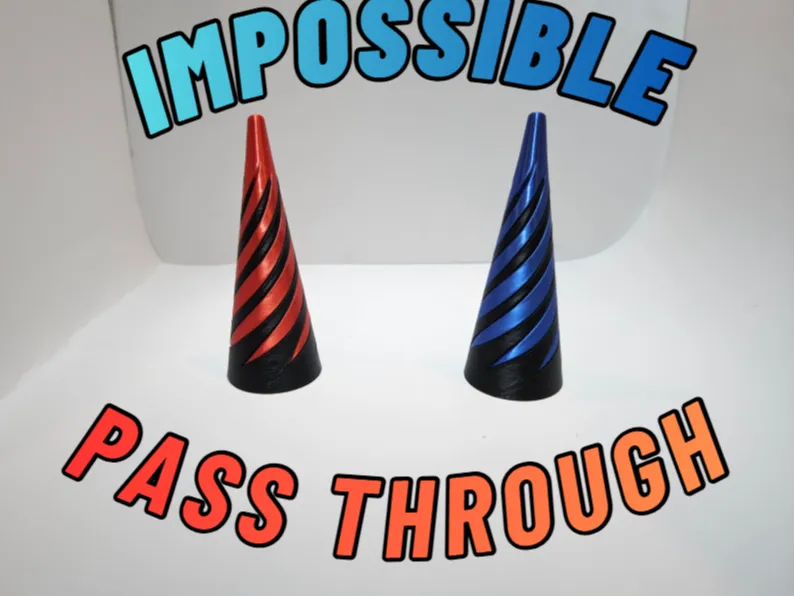 Impossible Passthrough Cone Fidgit Toy