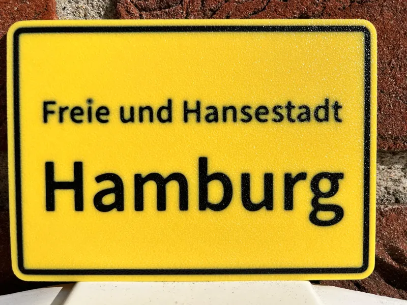 Ortseingangsschild Hamburg