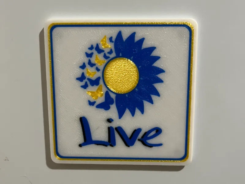 Live Fridge Magnet
