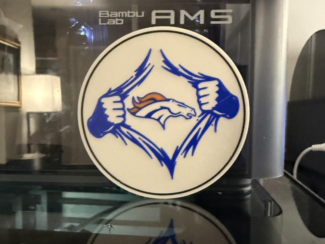 SHIRT RIPPING DENVER BRONCOS COASTER