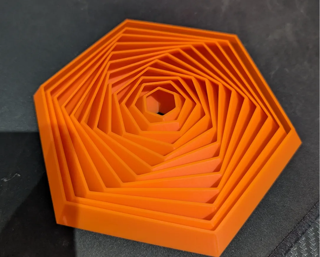 Fidget hexagonal à motifs