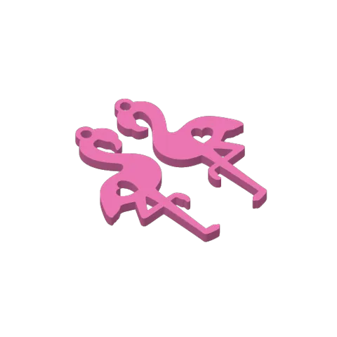 FLAMINGO EARRINGS / PENDIENTES FLAMENCOS view 2