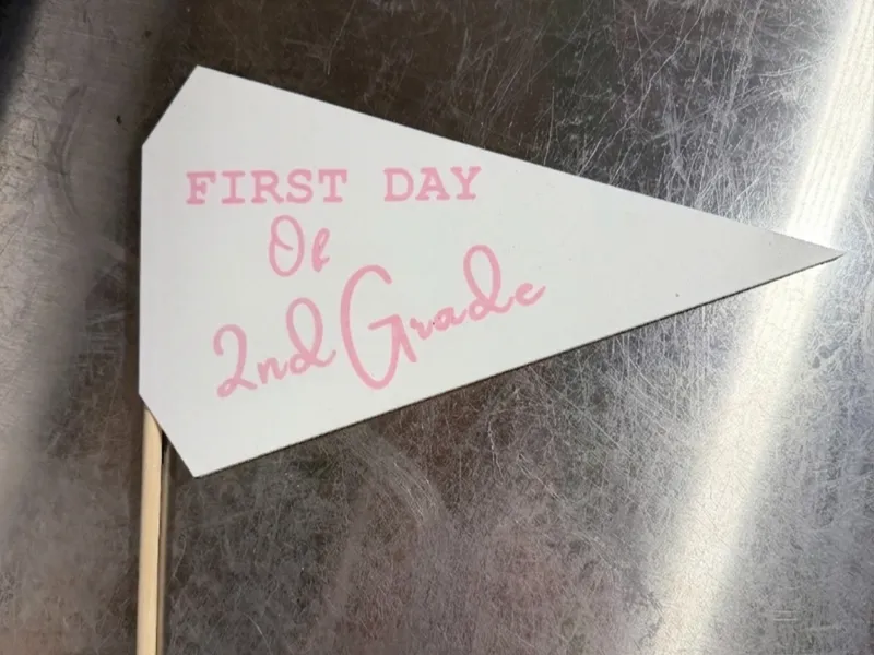 First Day of 2nd Grade Pennant Flag