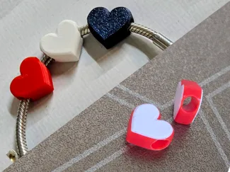 Heart Bracelet Charm - Pandora / Paracord