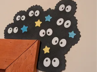Soot Sprite Door Corner - Susuwatari - Ghibli Art