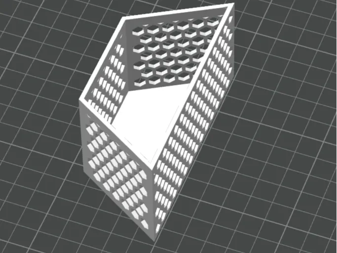 Miniatura 2 do modelo 3D 半边 六边形 组装 (可无限拼接)镂空 洞洞 收纳 收纳盒 50*100 可多个组合 一键打印 友好