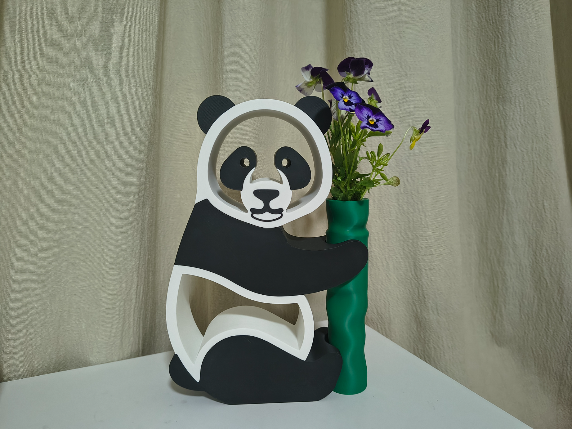 Modern Panda Vase - Easy No-AMS Multicolor Decor