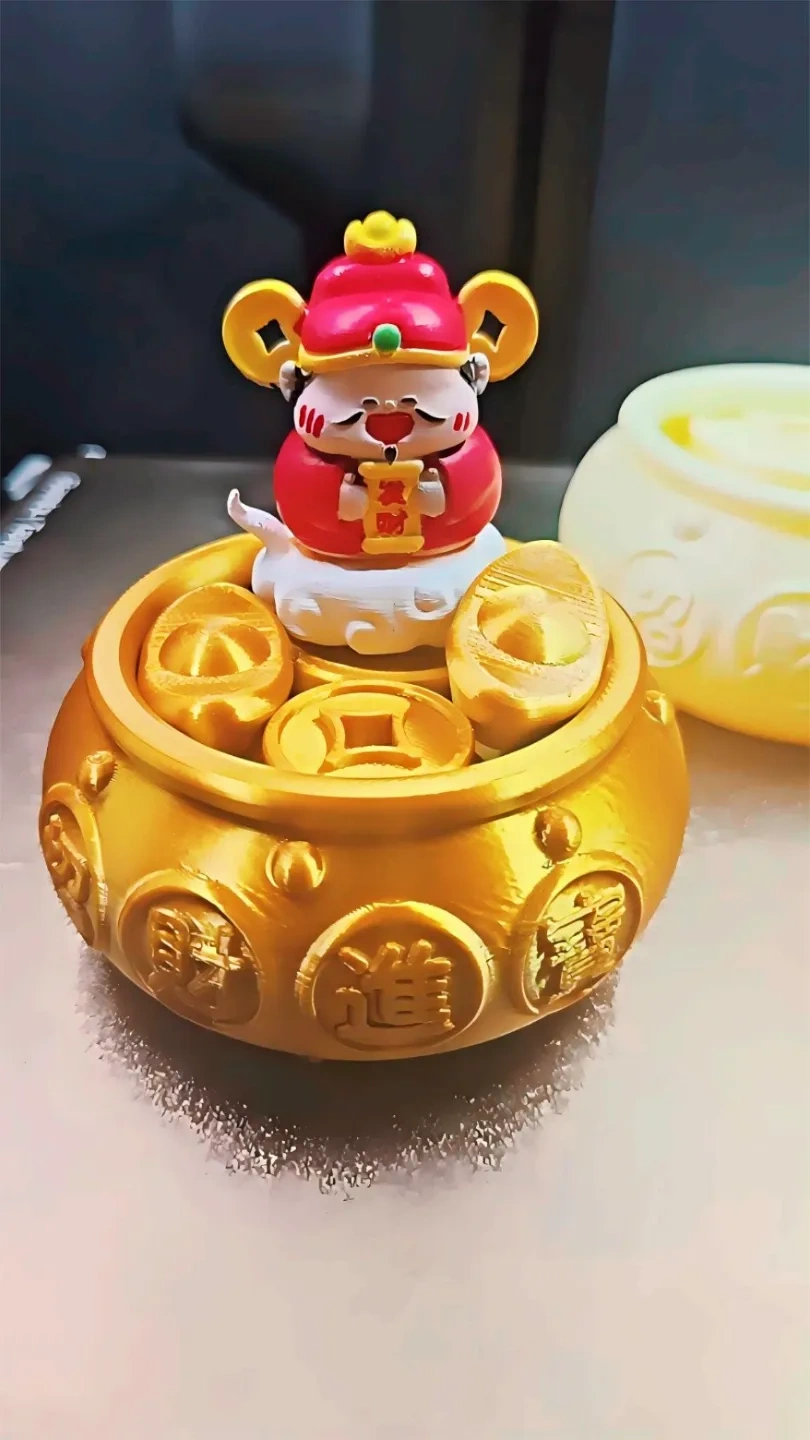 Miniatura 2 do modelo 3D 【Lucas造物】聚宝盆香薰炉摆件