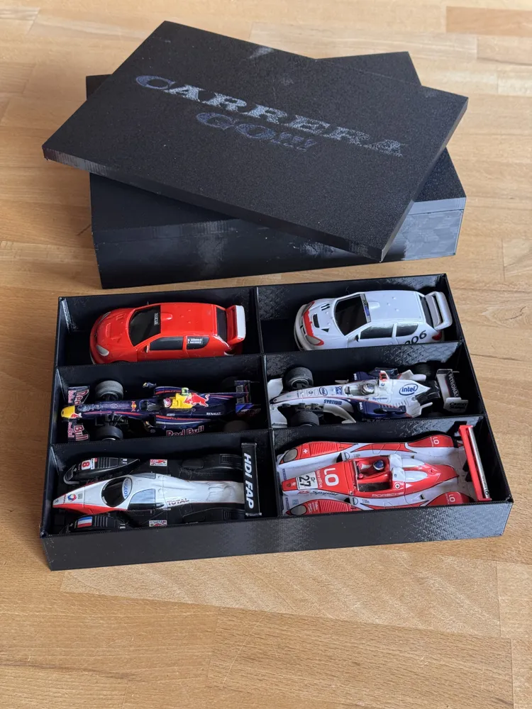 Carrera Go Storage Boxes with Lid for 6 or 8 Cars - Free 3D Print Model ...