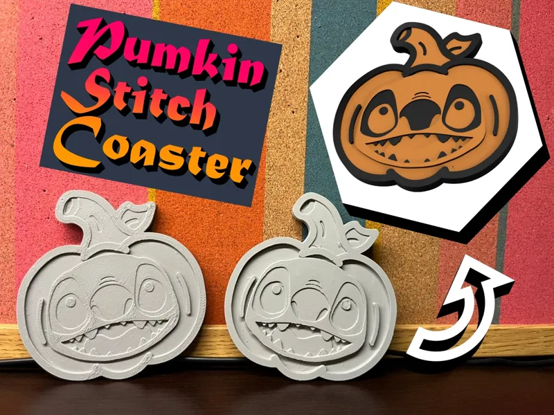 Stitch Pumpkin Coaster
