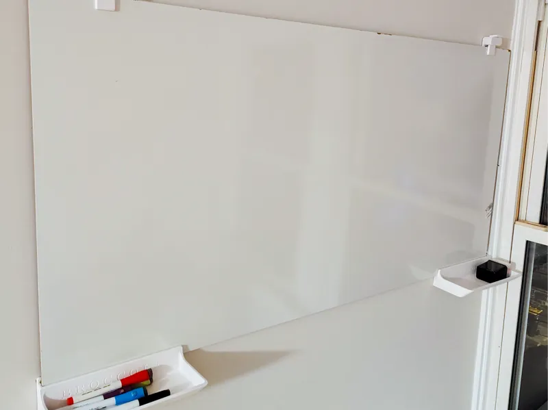 Chalk/white board from hardware store setup