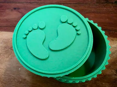 Customisable Baby Keepsake Box - Fluted Surface