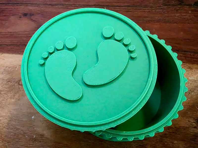Customisable Baby Keepsake Box - Fluted Surface