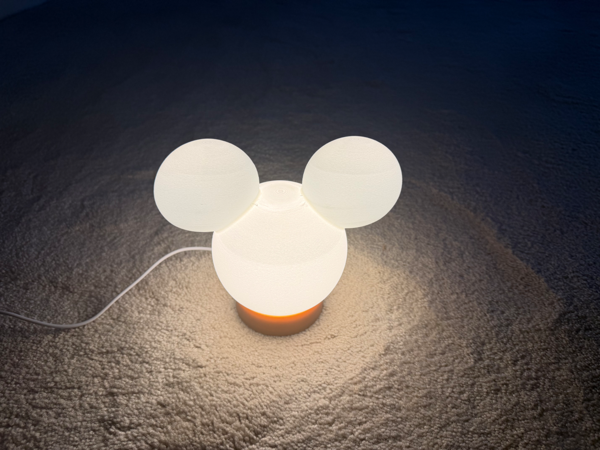 Mickey Head Silhouette Lamp - Scaled Down