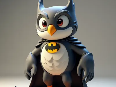 Batman owl figurine