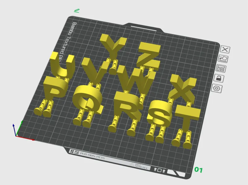 Articulated Alphabet Letters (Part 2 - P to Z)