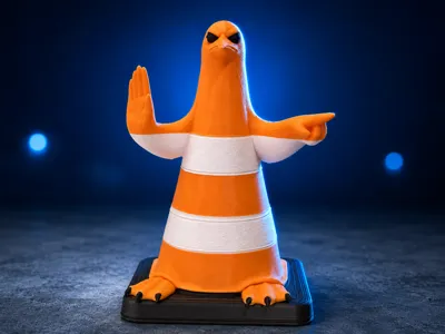Traffic Cone Penguin – Road Rage Edition