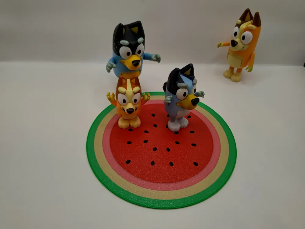 Bluey Figures Bedroom Watermelon Rug Toy (Fan Made by ...
