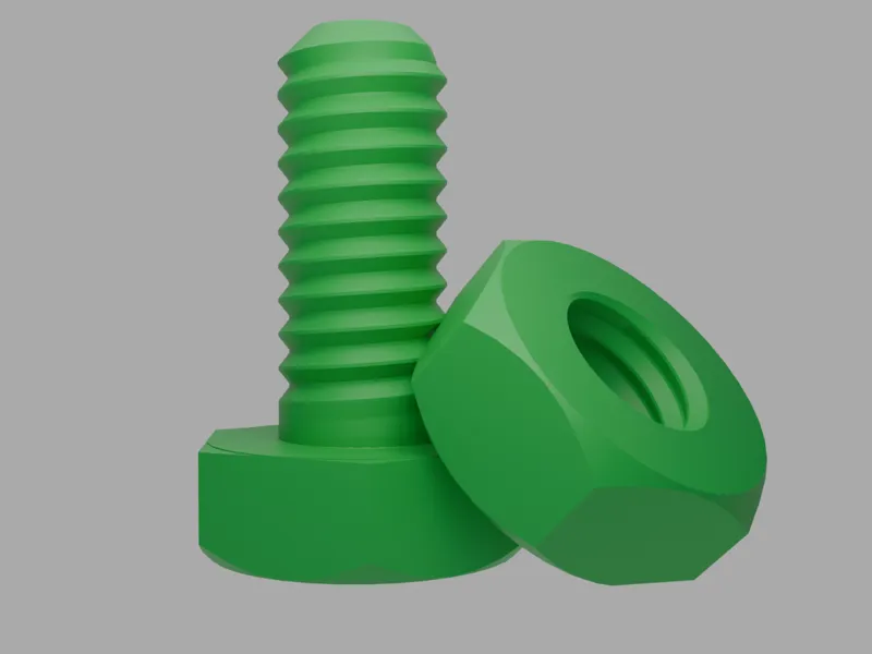 Working Bolt With Nut Fidgettoy