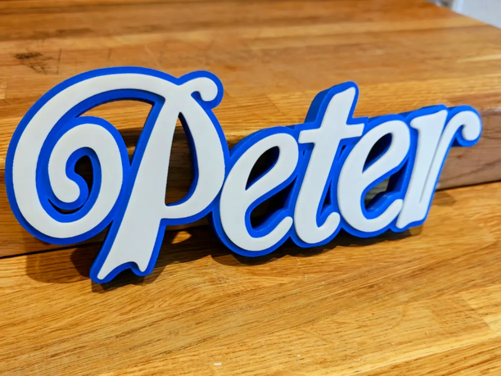 Wedding style font PETER - Free 3D Print Model - MakerWorld