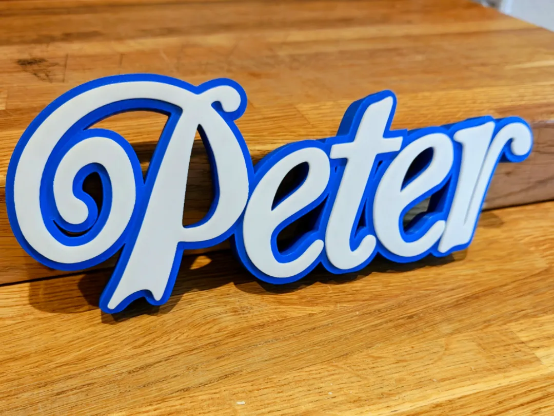 Wedding style font PETER - Free 3D Print Model - MakerWorld