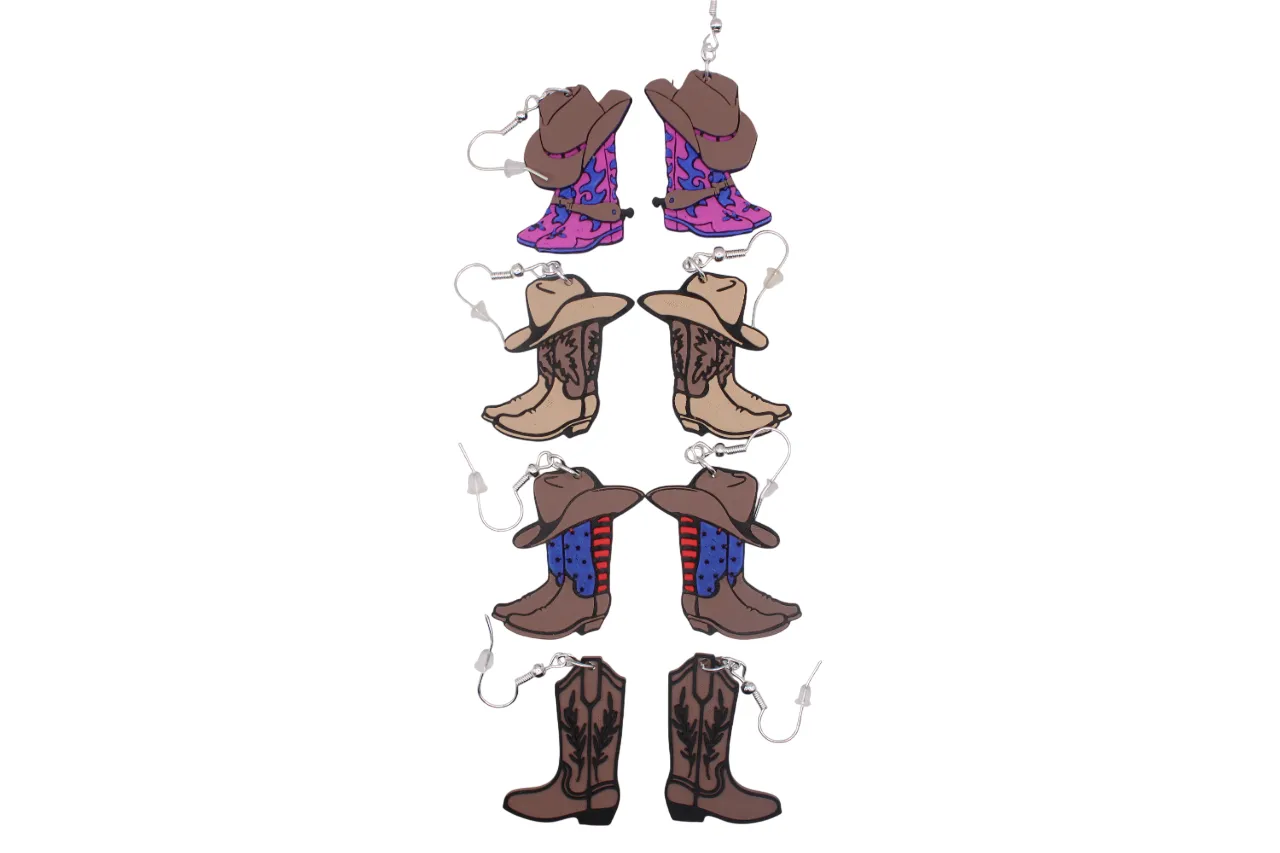 Rodeo Earrings - Boots view 2