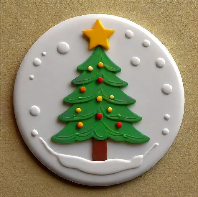Christmas tree fridge magnet