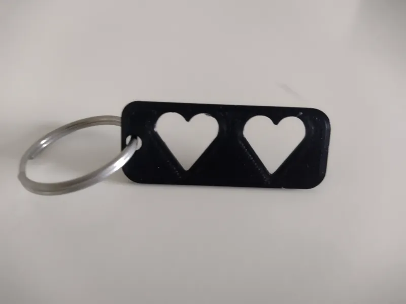 Valentines Hearts Keyring